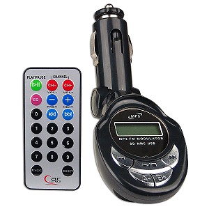 SD/MMC/USB/MP3 Wireless In Car FM Transmitter w/Remote (Black)